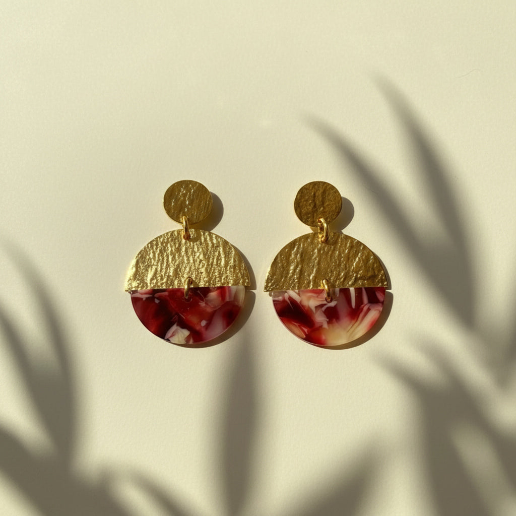 Earrings - Sun Garnet